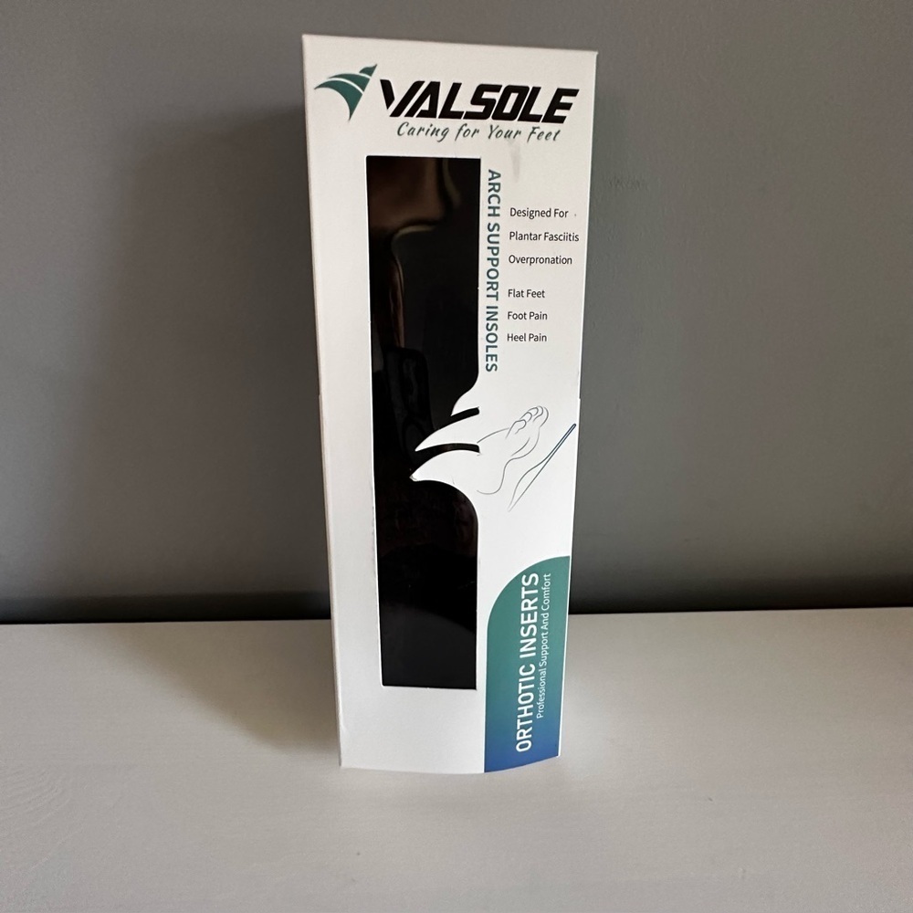 Valsole Orthotic Insoles BNIB Arch Support, Plantar Fasciitis, Foot Pain Sz 7